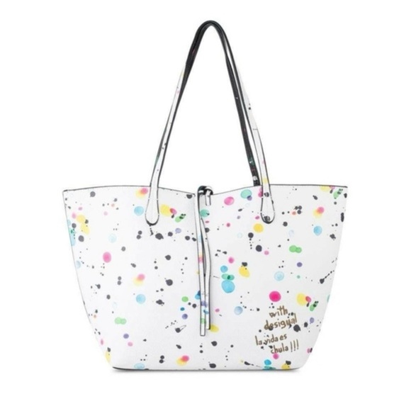 Desigual Handbags - Desigual Paint‎ Splatter Capri Reversible Shopper Tote